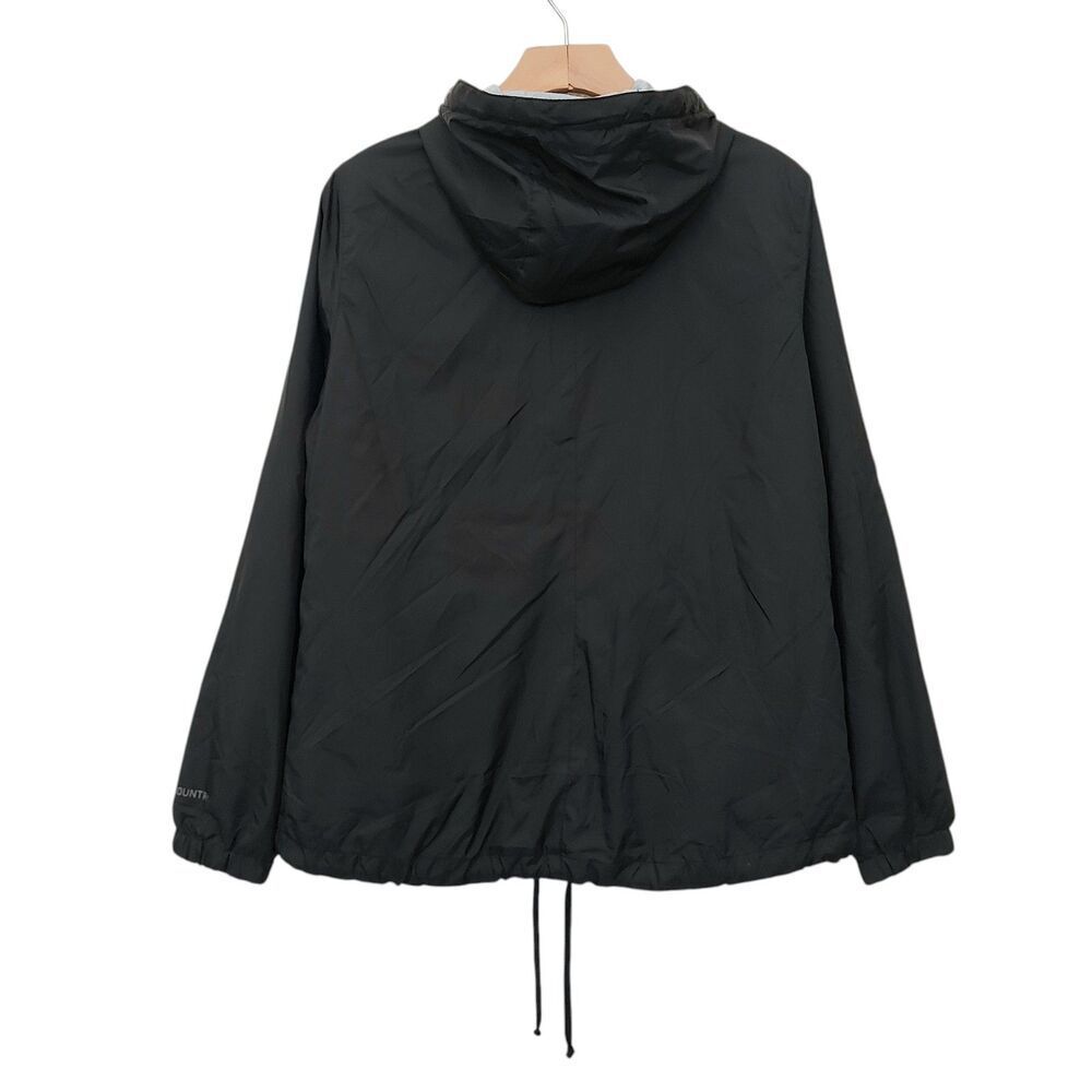 Free Country Windbreaker Jacket Mens Medium Black Lined Hooded Full Zip Outdoor - Picture 6 of 12